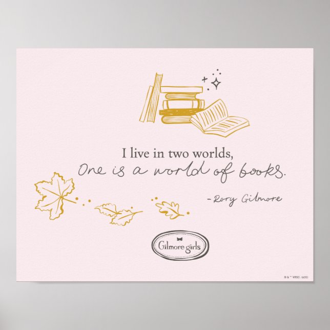 Poster Design de Citação de Livro de Gilmore Girls Rory (Frente)