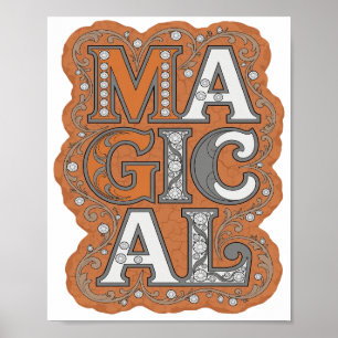 Poster Design de Citação MÁGICA Laranja Legal