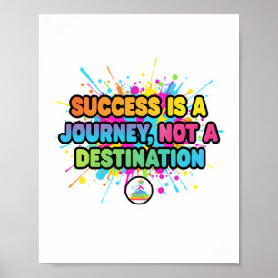Poster Design de Citação Motivacional de Sucesso é uma Jo