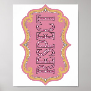 Poster Design de Citação RESPEITO Rosa Atraente