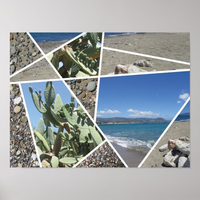 Poster Design de Colagem Mediterrânica (Frente)