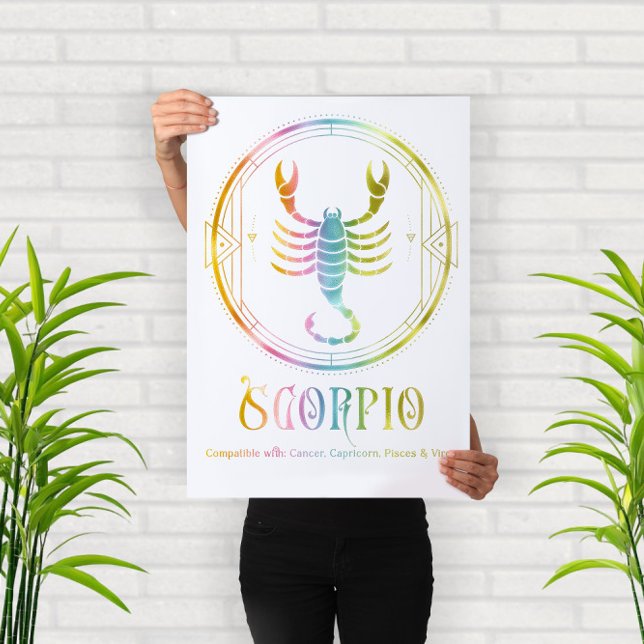 Poster Design de Compatibilidade do Zodiac Scorpio (Criador carregado)