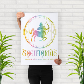 Poster Design de Compatibilidade Zodiac Sagittarius