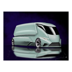 Pôster Design de conceito de caminhão