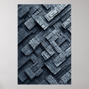 Poster Design de Concreto Geométrico