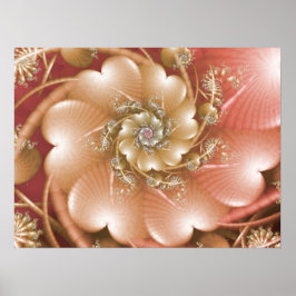 Poster Design de Coração Rosa