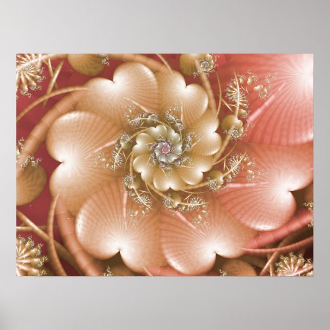 Poster Design de Coração Rosa (Frente)