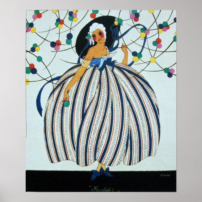 POSTER DESIGN DE COSTUME DE BELEZA DE GAROTA BRANCA (Frente)