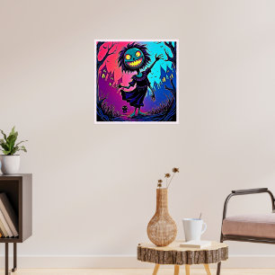Poster Design de Criatura Noturna Spooky