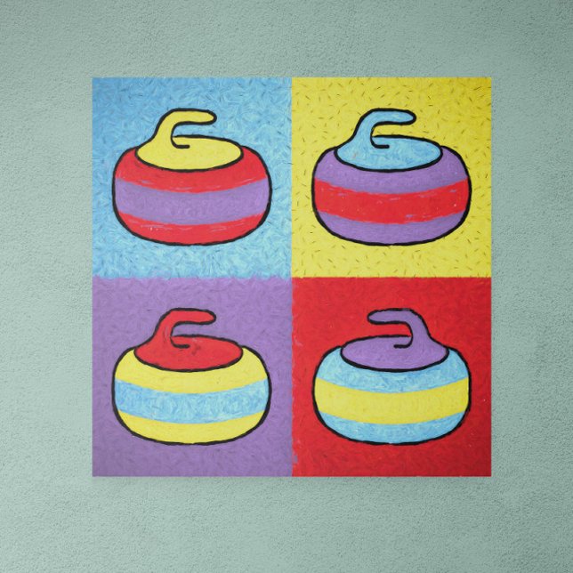 Poster Design de Curling que é Pop Art (Criador carregado)