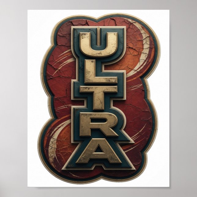 Poster Design de declaração ULTRA Cool Gold (Frente)