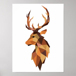 Poster Design de Deer Geométrico WPAP | Imprimível | Wall