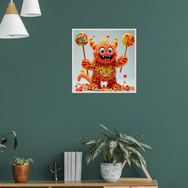 Poster Design de Delícia de Monstro Feliz (Sala de Estar 1)