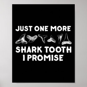 Poster Design de Dentes Engraçados De Tubarão Para Homens