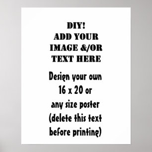 Poster Design de DIY seu próprio 16 x 20 ou alguns