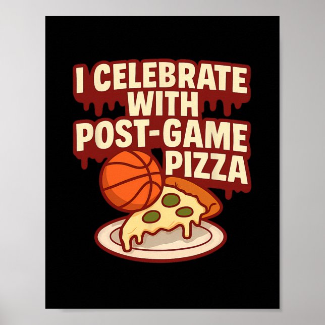 Poster Design de engrenagem de fã de Sketll de pizza pós- (Frente)