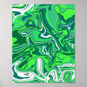 Poster Design de espiral Abstrato verde