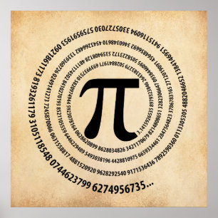 Pôster Design de Espiral do Número Pi
