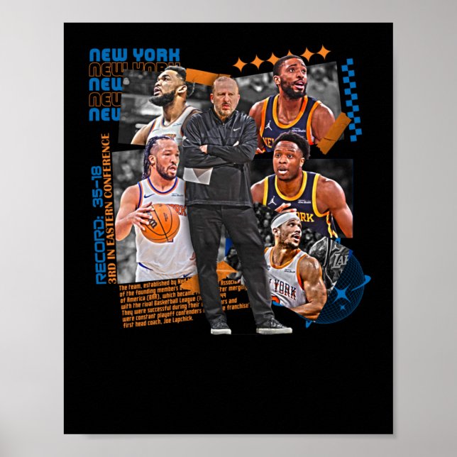 Poster Design de Esquadrão da Equipe de Basquete de Nova  (Frente)