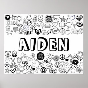 Poster Design de Estrutura de Tópicos 'AIDEN' - Você me