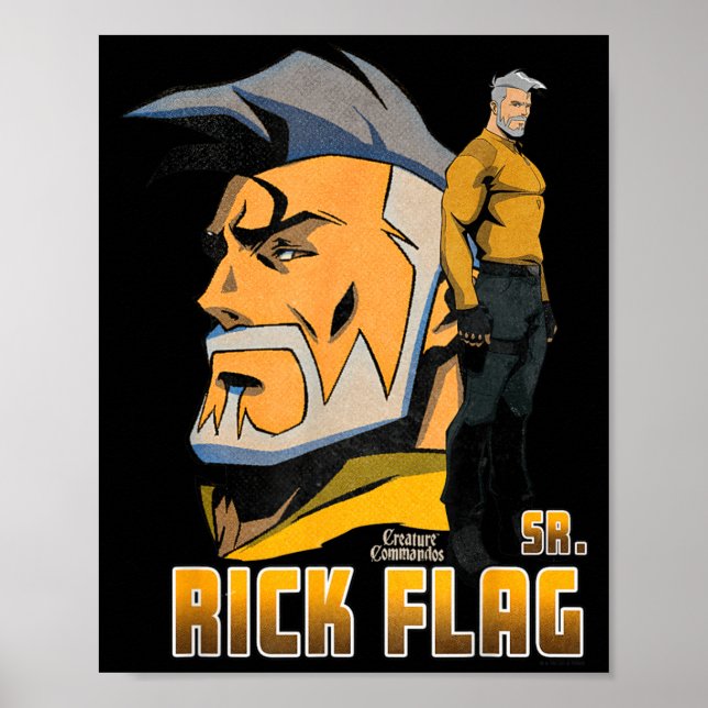Poster Design de Exibição do Rick Flag Sr (Frente)