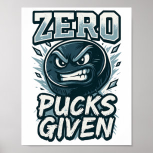Poster Design de Fã de Esportes Humor de Hóquei Sem Pucks