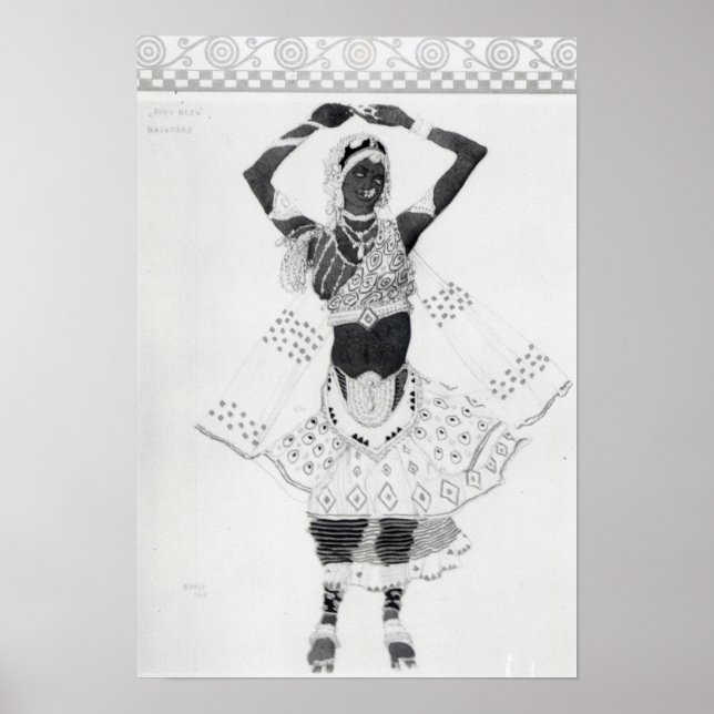 Poster Design de fantasia de "Le Dieu Bleu", 1912 (Frente)