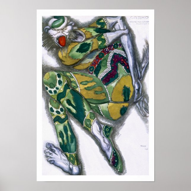 Poster Design de fantasia para Seefenfel, de Sadko, 1917  (Frente)