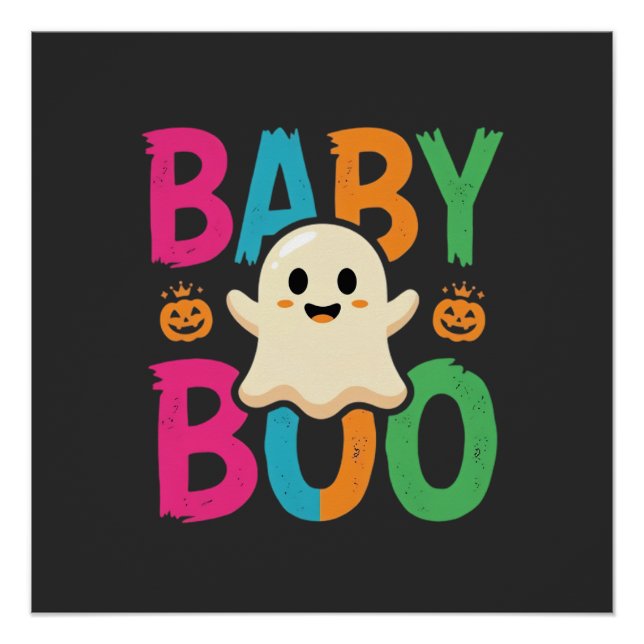 Pôster Design de Fantasma de Halloween Baby Boo_1 (Frente)