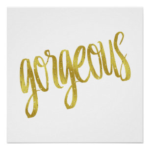 Pôster Design de Faux Gold Foil Sparkle, uma citação ma