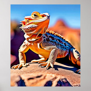 Poster Design de Fechamento do Desert Lizard