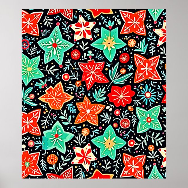 Poster Design de Feriado Abstrato Colorido (Frente)