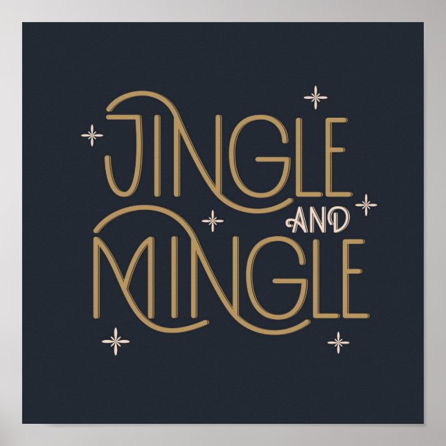Poster Design de Festivo Jingle e Mingle Holiday (Frente)