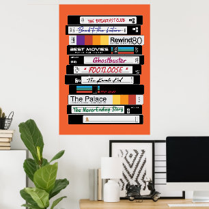 Poster Design de Filme VHS Retroativo