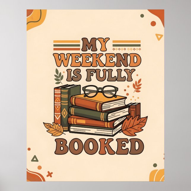 Poster Design de fim de semana totalmente reservado (Frente)