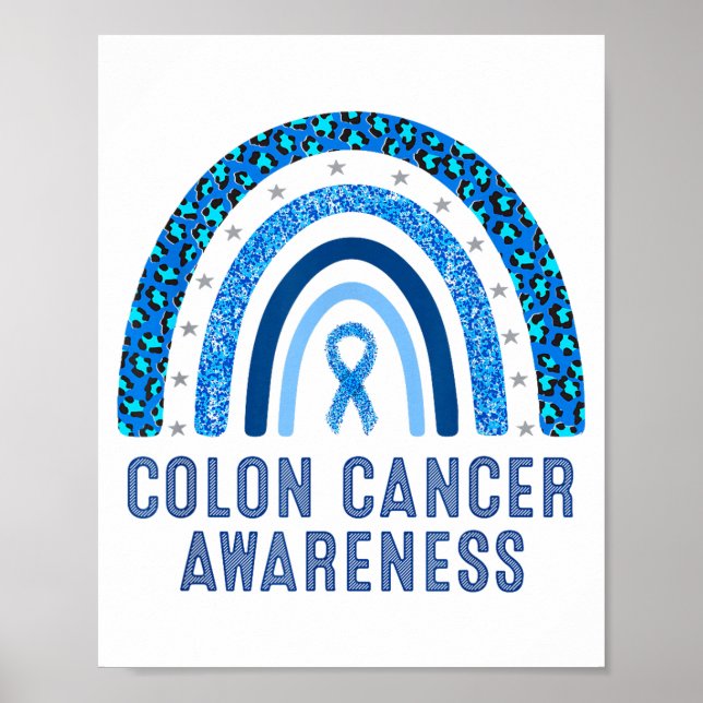Poster Design de Fita Azul de Conscientização sobre o Cân (Frente)