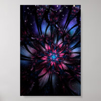 design de flor fractal abstrato.