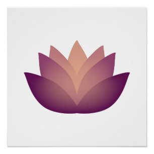 Pôster Design de Flor Mauve Lotus