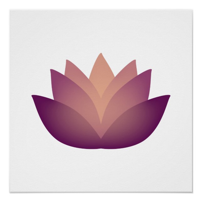 Pôster Design de Flor Mauve Lotus (Frente)