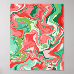 Poster Design de Fluido Abstrato Colorido