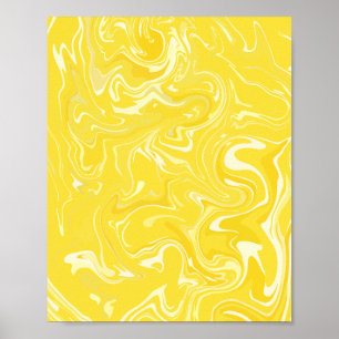 Poster Design de Fluido Amarelo abstrato