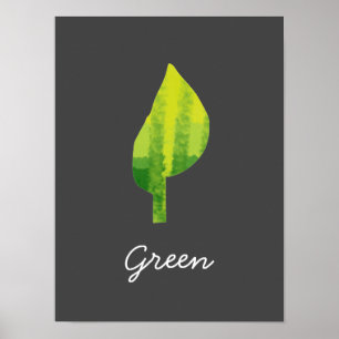 Poster Design de folha ecológica