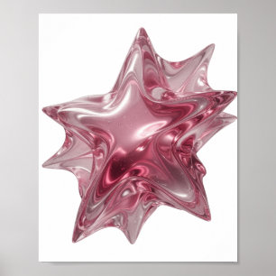 Poster Design de FORMAS DE ESTRELA Rosa Elegante