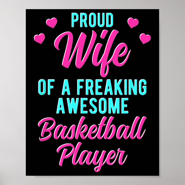Poster Design de Frase Bll Husnd Para Esposa de Jogador d (Frente)