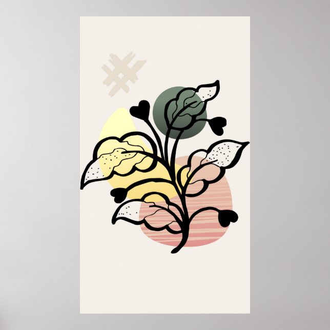 Poster design de fundo moderno (Frente)