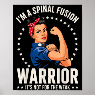 Poster Design de Fusão Espinhal para Mulheres Meninas Col