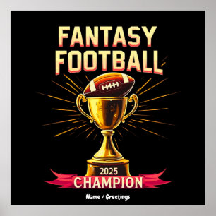Poster Design de Futebol Campeão Divertido Fantasy Footba