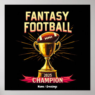 Poster Design de Futebol Campeão Divertido Fantasy Footba