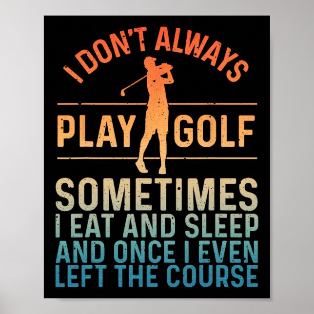 Poster Design De Golfe Engraçado Para Homens Jogadores De (Frente)