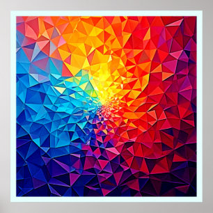 Poster Design de Grade Digital Caos Prismático